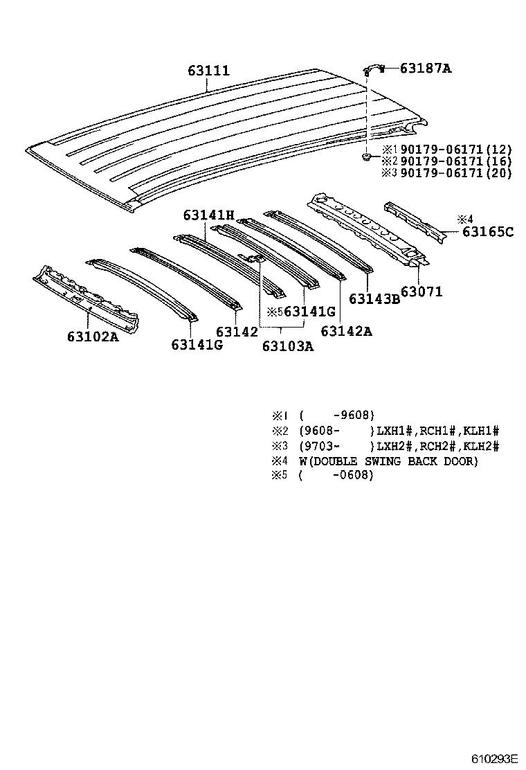 63141-26110 REINFORCEMENT, ROOF PANEL, NO.1 product image