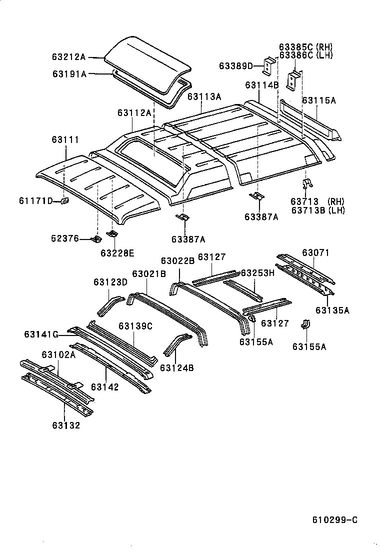 63113-65060 PANEL, ROOF, NO.3 product image