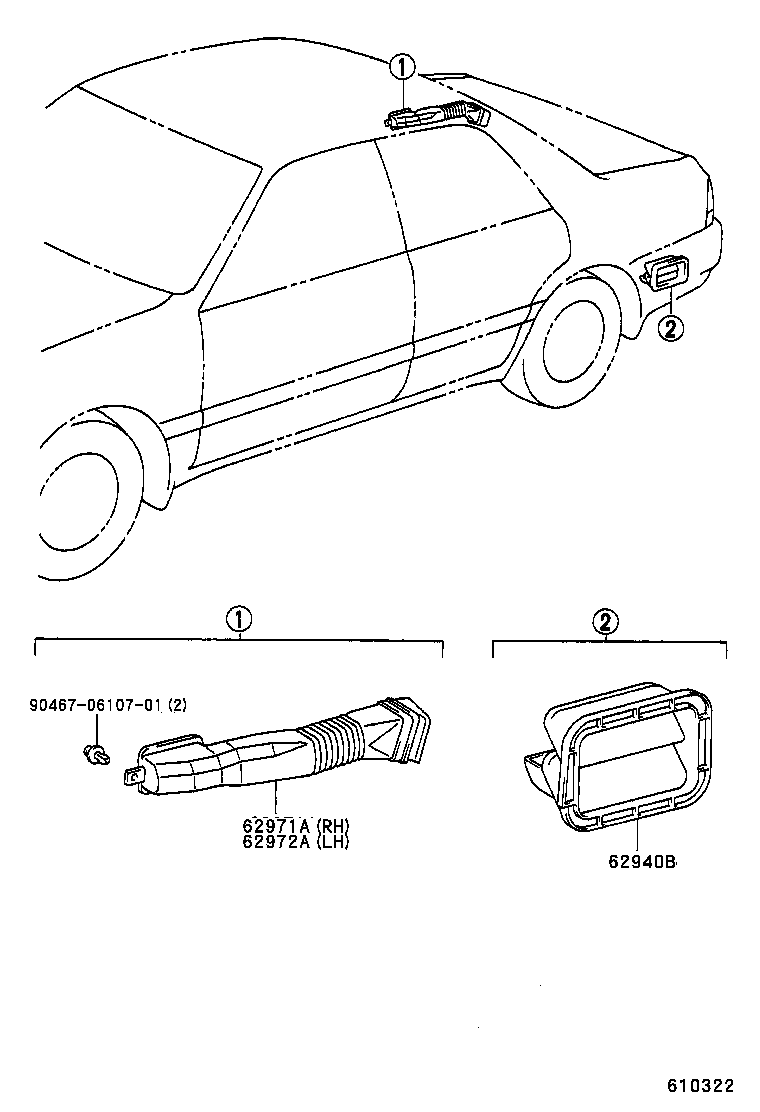 62971-30120 DUCT, ROOF SIDE AIR, NO.1 RH product image