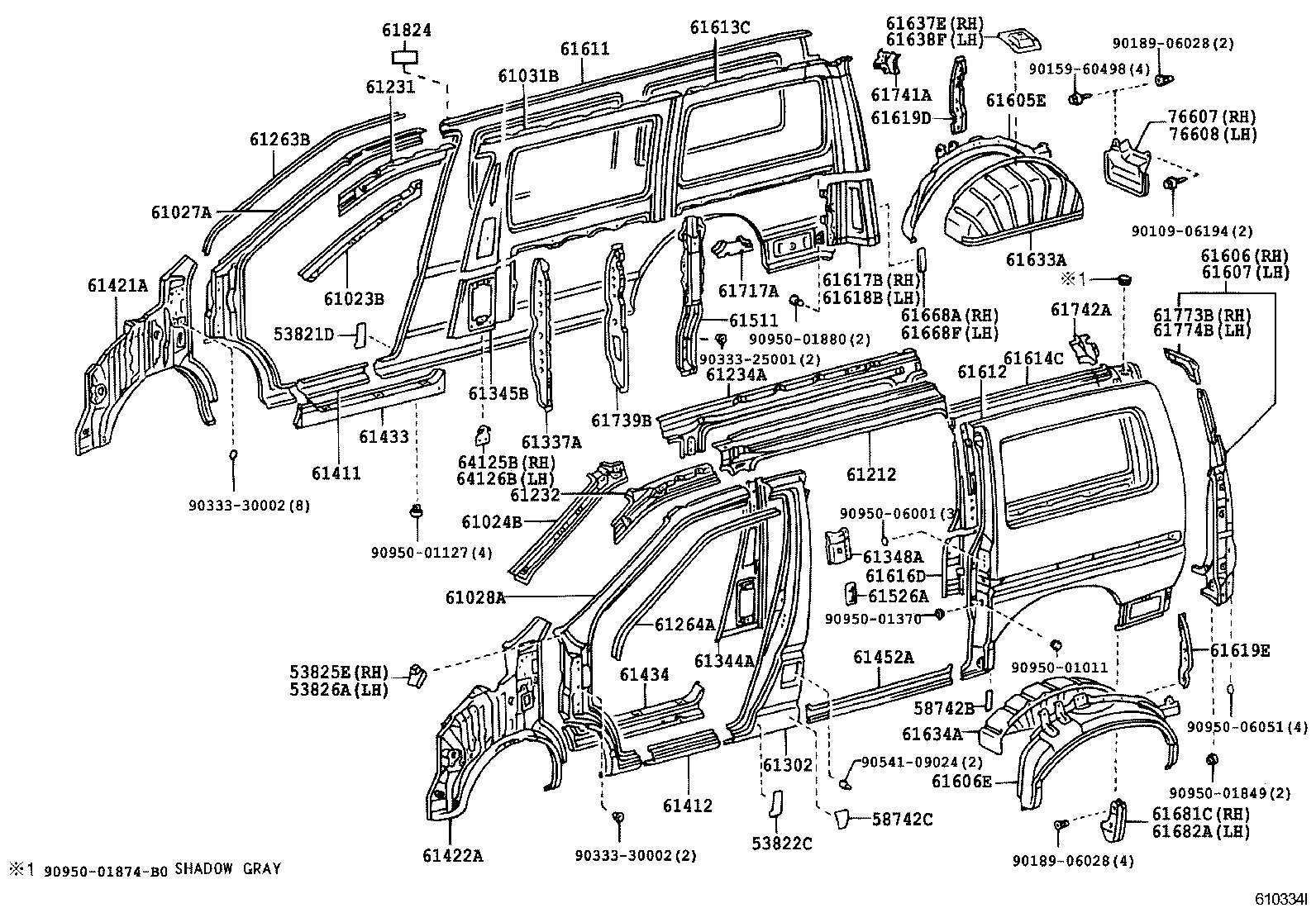 61027-26510 PILLAR SUB-ASSY, FRONT BODY, OUTER RH product image