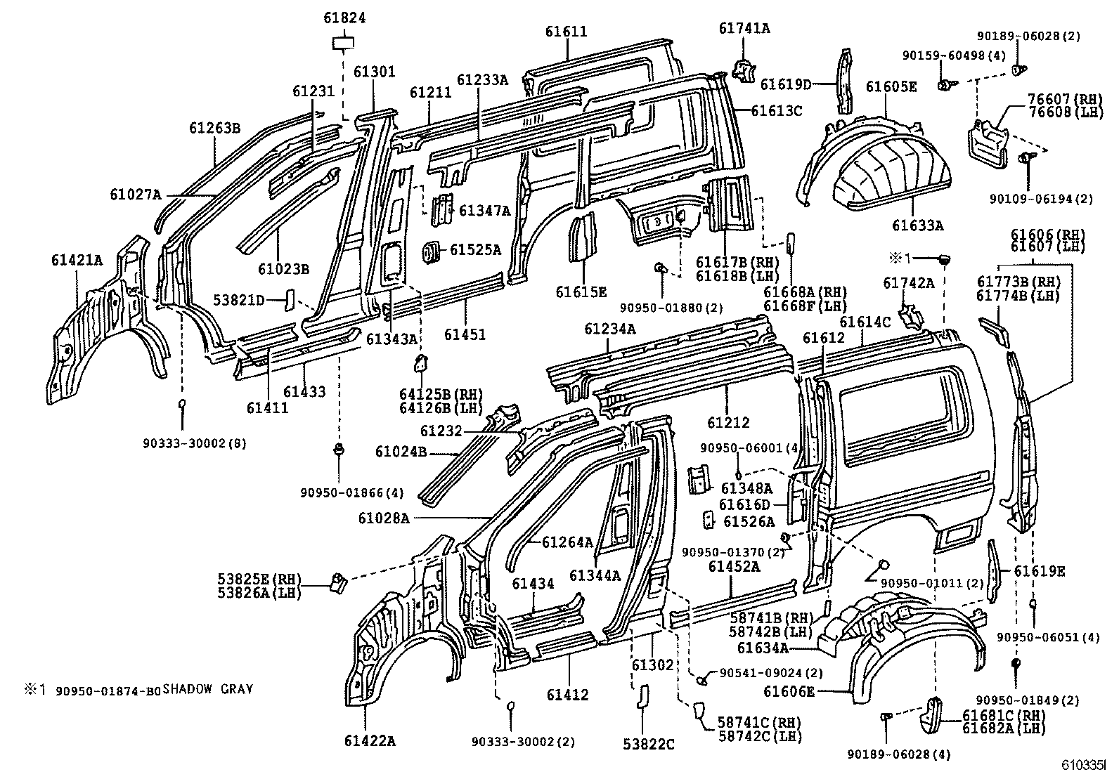 61027-26510 PILLAR SUB-ASSY, FRONT BODY, OUTER RH product image