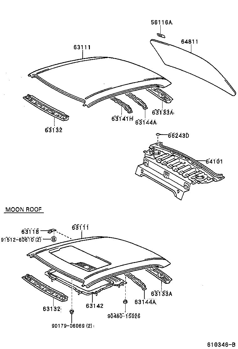 63102-12140 PANEL, WINDSHIELD HEADER, INNER product image