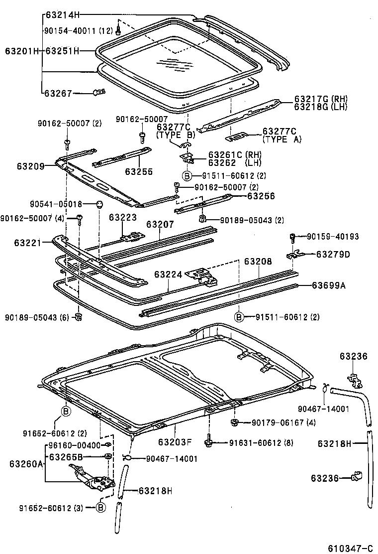 63185-13030 BRACKET, ROOF RACK, FRONT RH product image