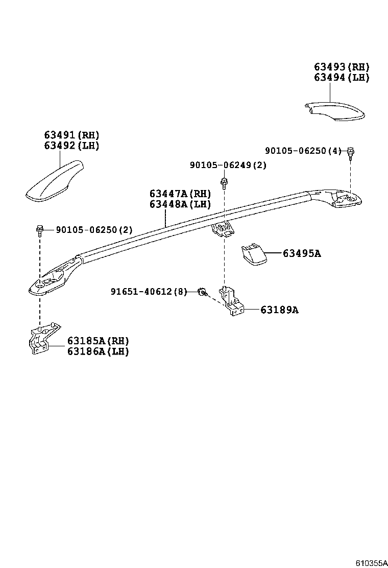 63142-13080 REINFORCEMENT, ROOF PANEL, NO.2 product image