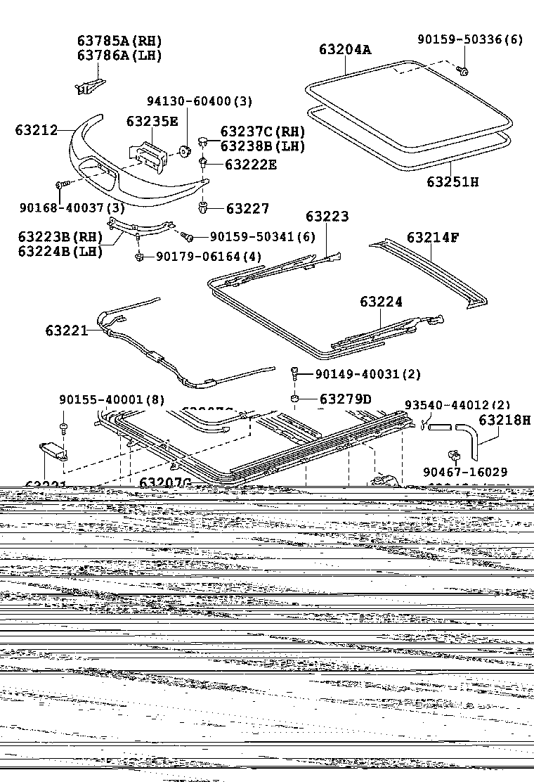 63142-13080 REINFORCEMENT, ROOF PANEL, NO.2 product image