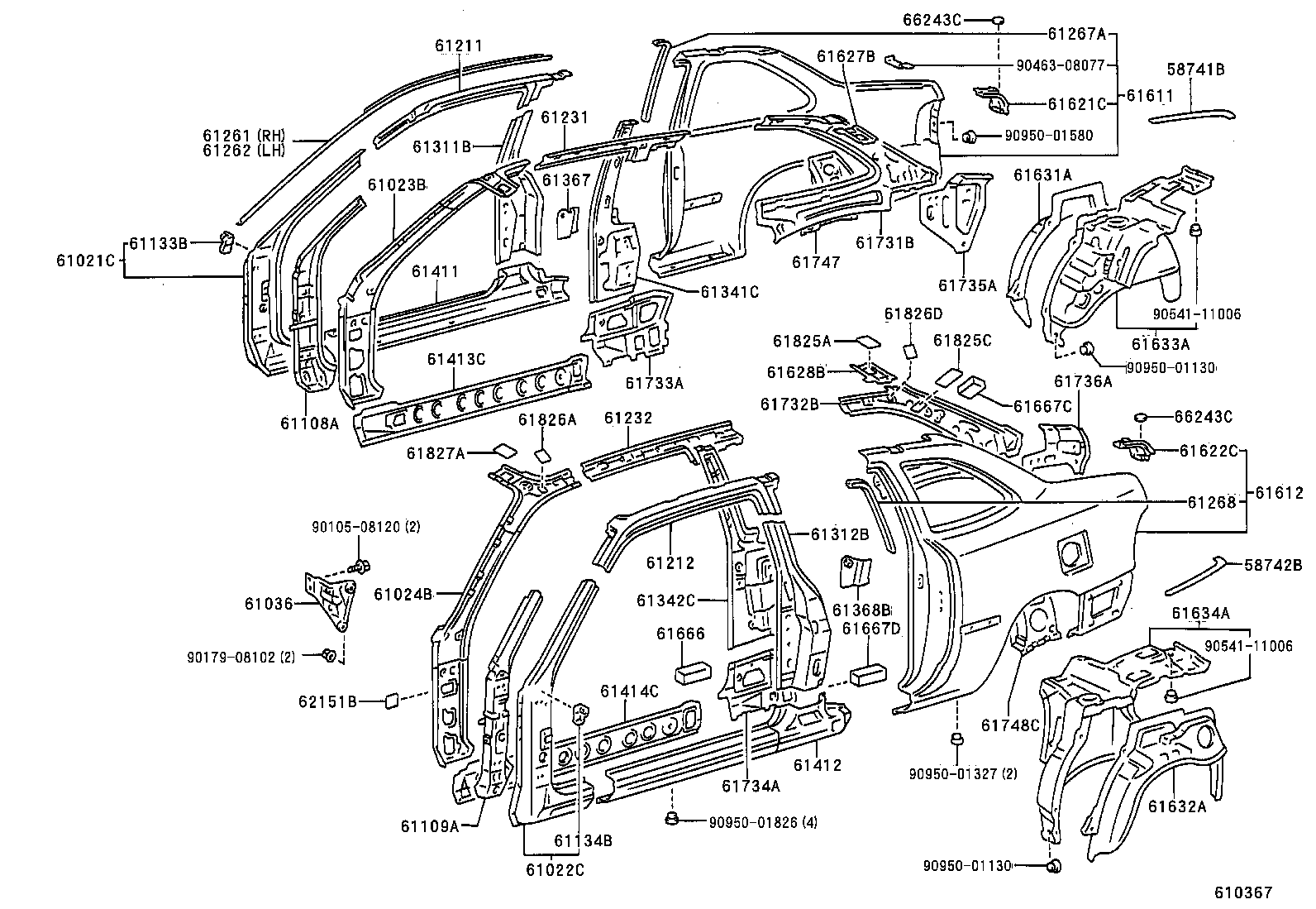 58741-12100 PROTECTOR, QUARTER PANEL, RH product image