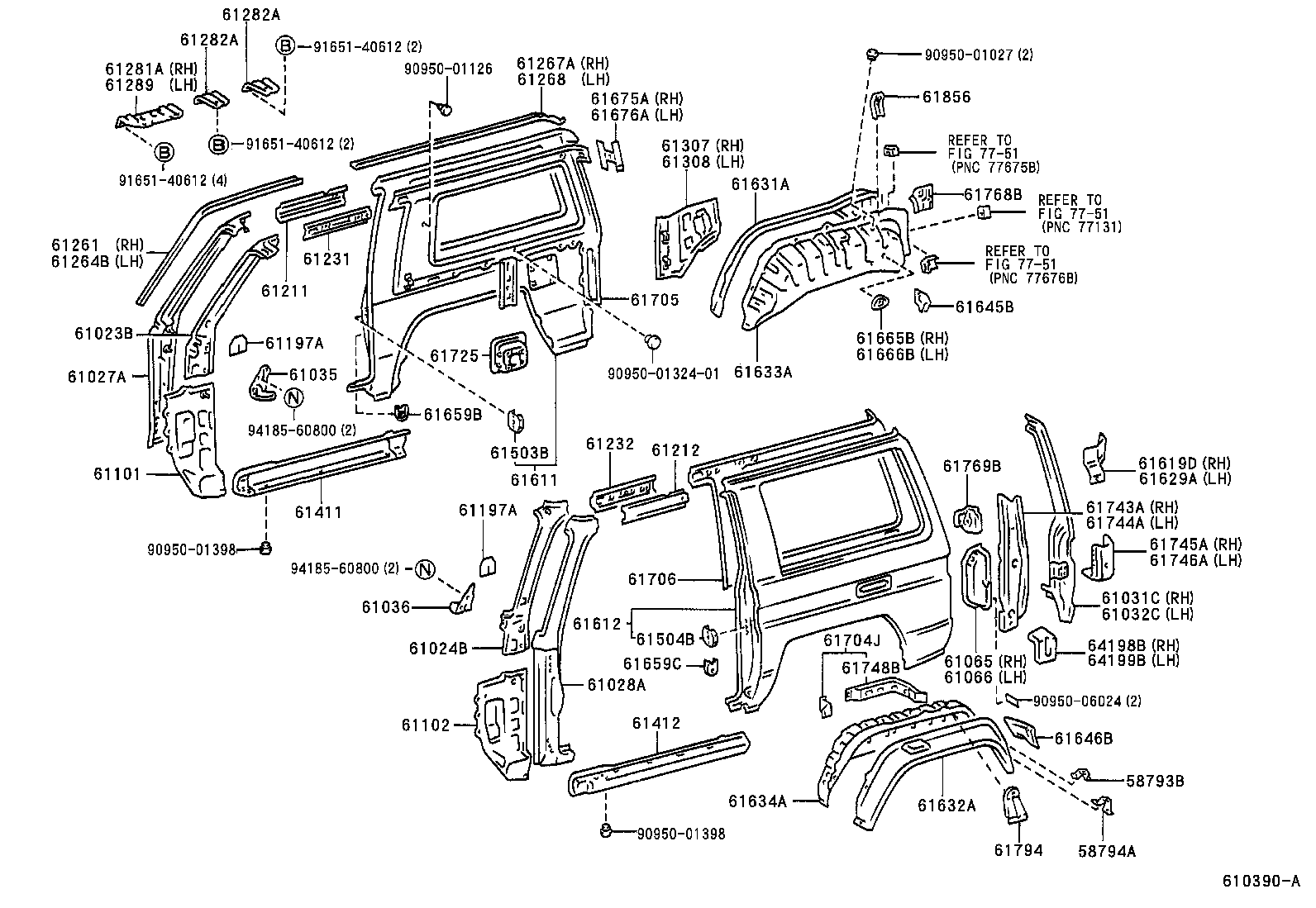 60161-60232 PANEL, QUARTER, RH product image