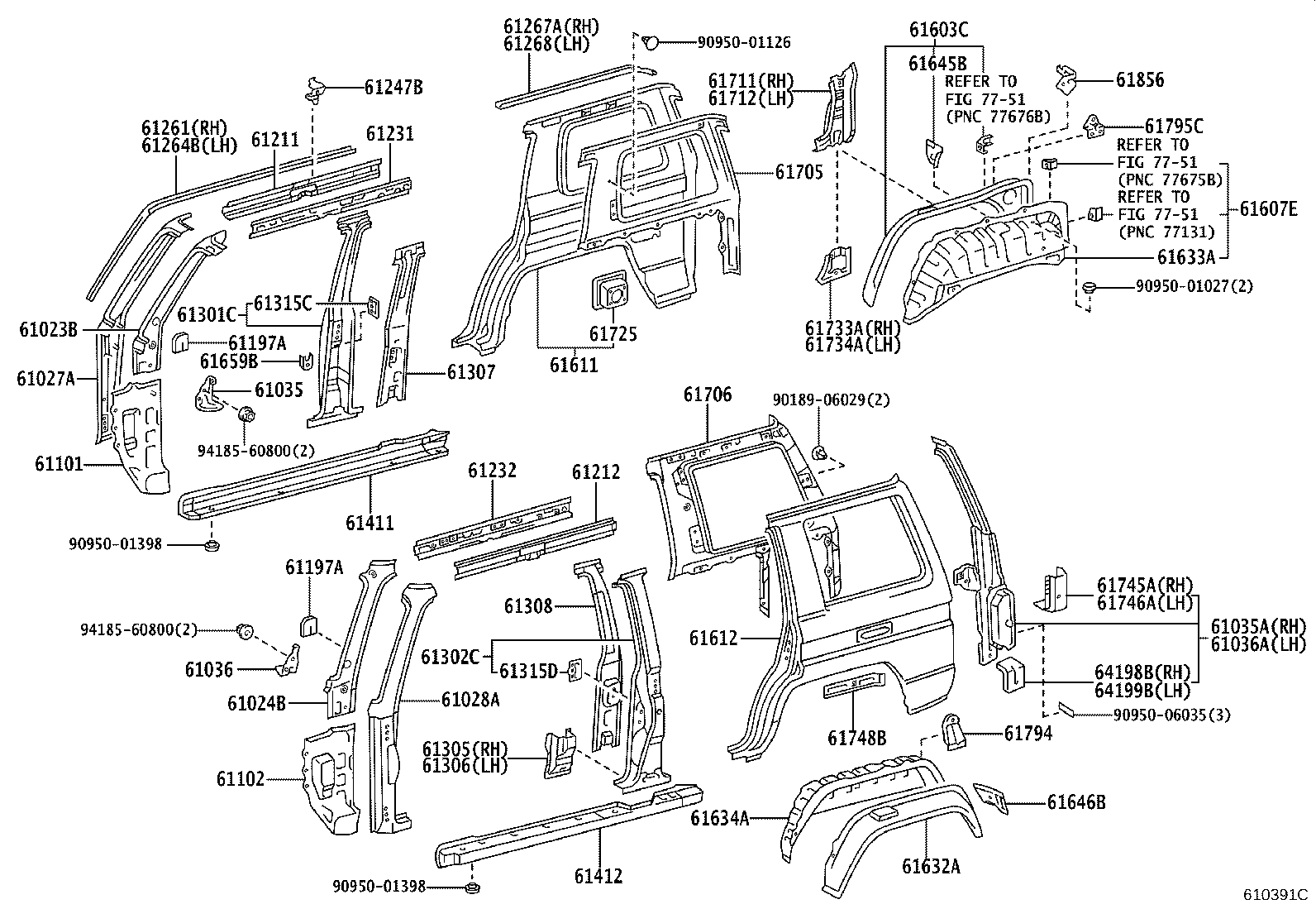 60161-60232 PANEL, QUARTER, RH product image