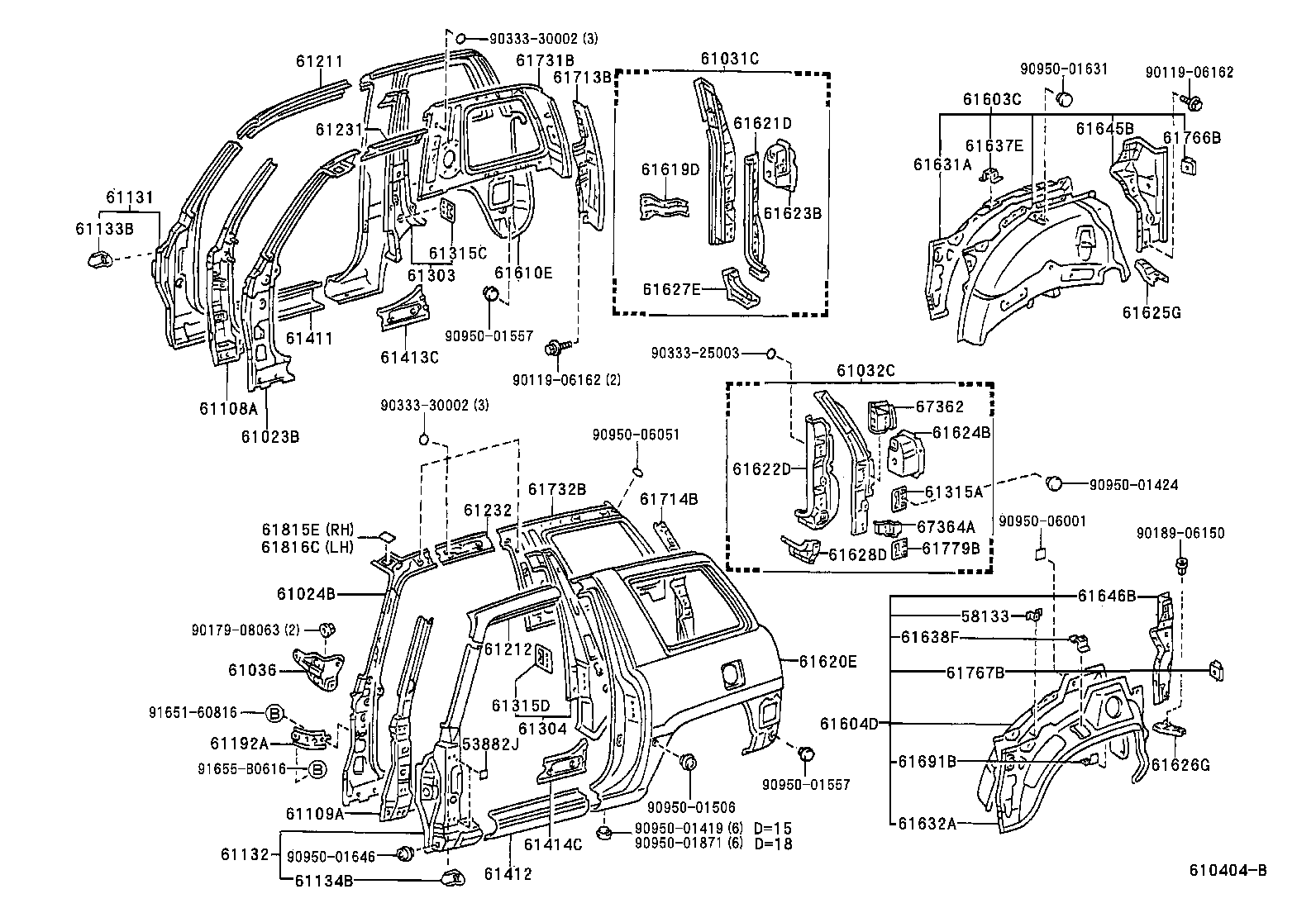 61631-42010 PANEL, QUARTER WHEEL HOUSE, OUTER RH product image