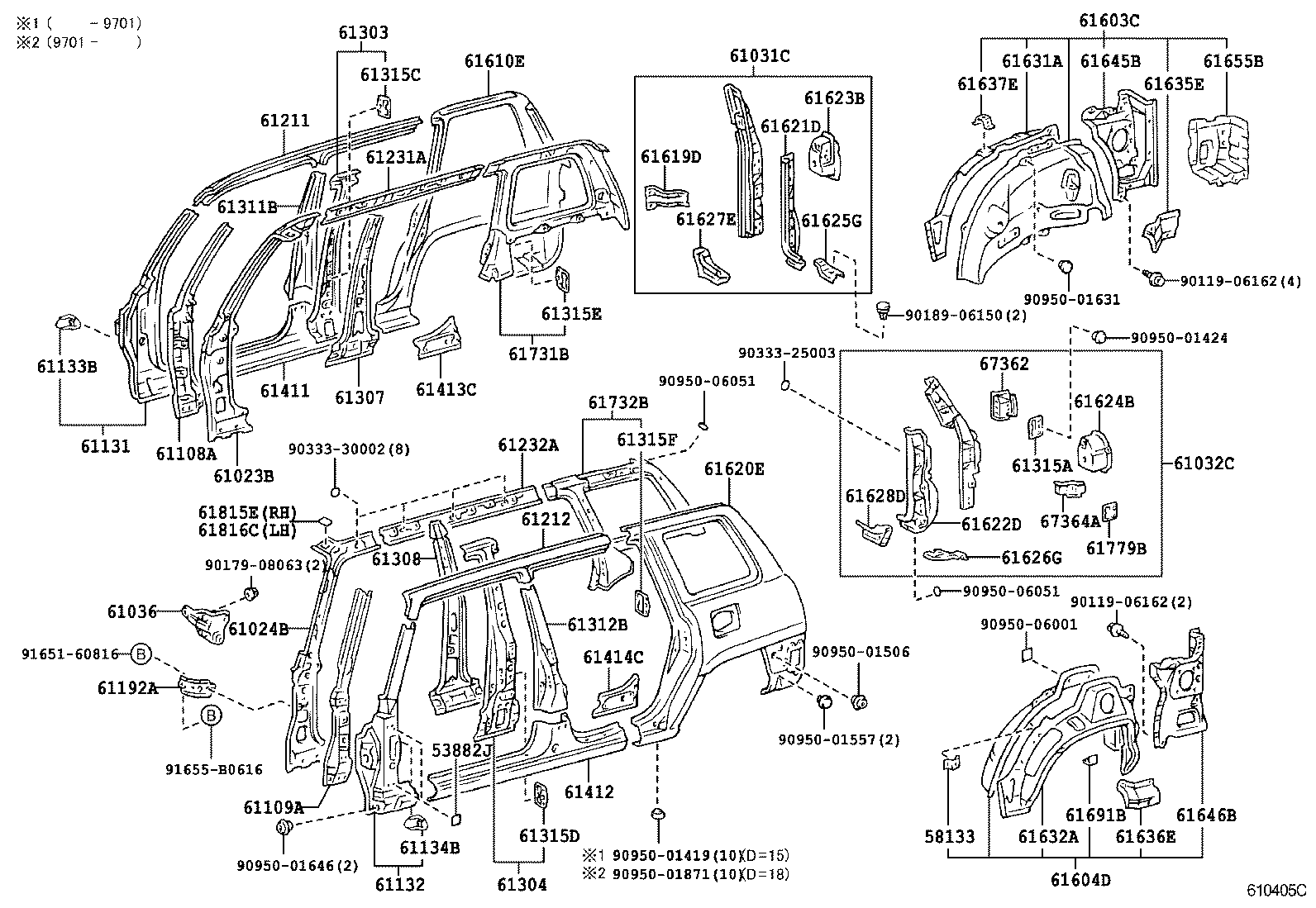 61110-42100 PILLAR, FRONT BODY, UPPER OUTER RH product image