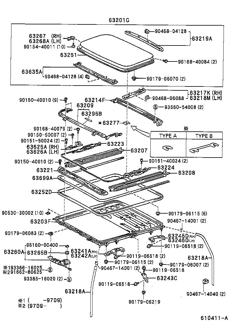 Toyota 63141-42010 REINFORCEMENT, ROOF PANEL, NO.1