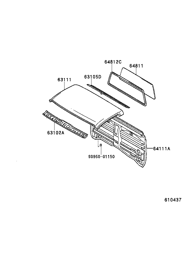 63111-04010 PANEL, ROOF product image
