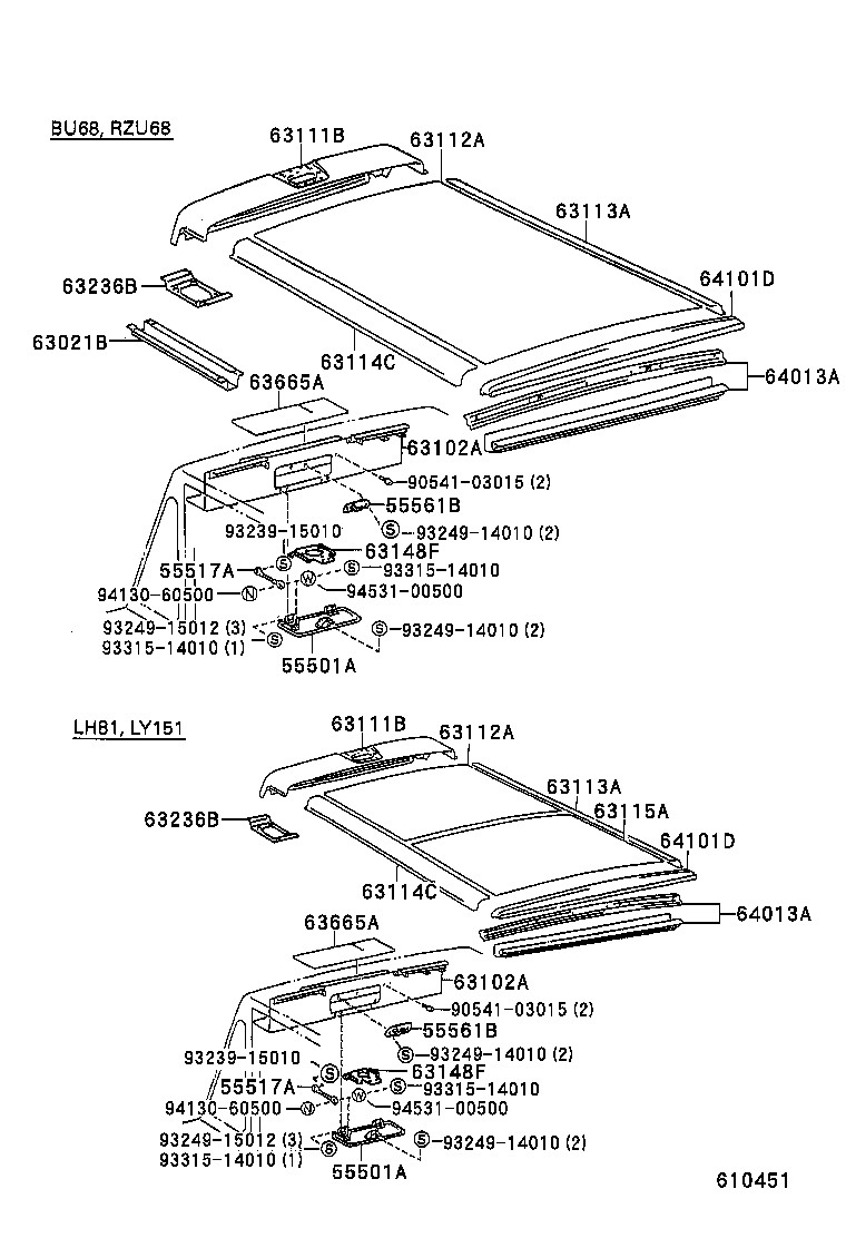 63103-25010 REINFORCEMENT SUB-ASSY, ROOF PANEL product image