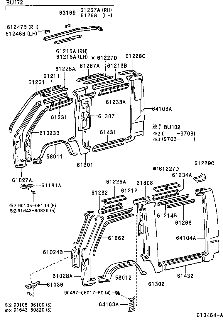 61024-37061 PILLAR SUB-ASSY, FRONT BODY, INNER LH product image