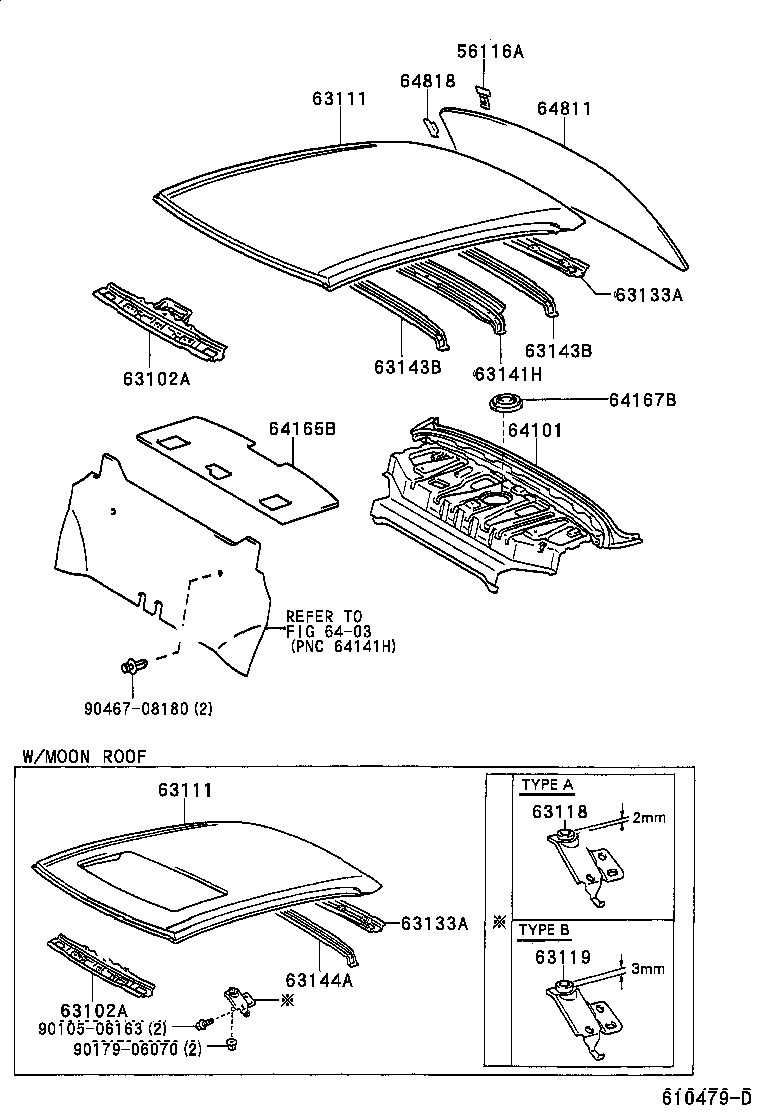 64165-07010 COVER, UPPER BACK PANEL HOLE, NO.1 product image