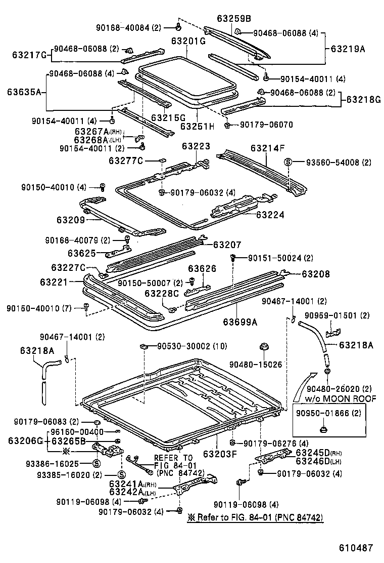 63118-32020 SUPPORT, ROOF PANEL, RH product image