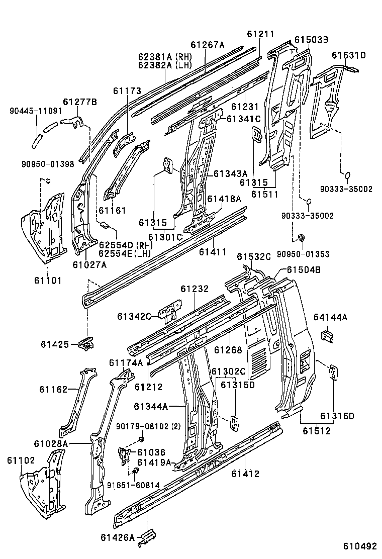 76607-39035 MUDGUARD SUB-ASSY, QUARTER PANEL, REAR RH product image