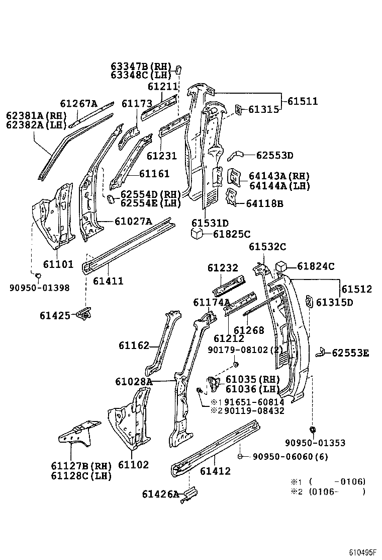 61102-35120 PANEL SUB-ASSY, COWL SIDE, LH product image