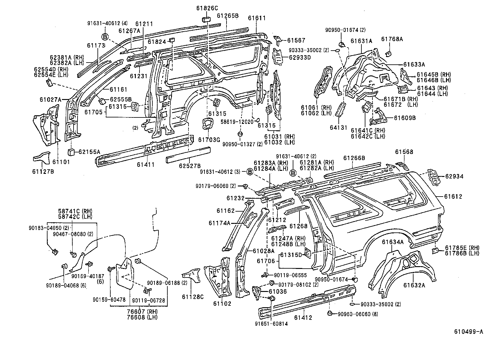 61102-35120 PANEL SUB-ASSY, COWL SIDE, LH product image