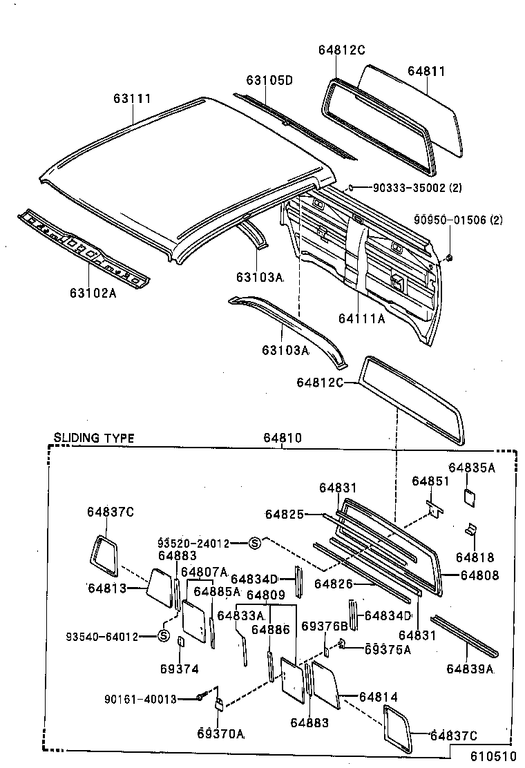 63111-35120 PANEL, ROOF product image