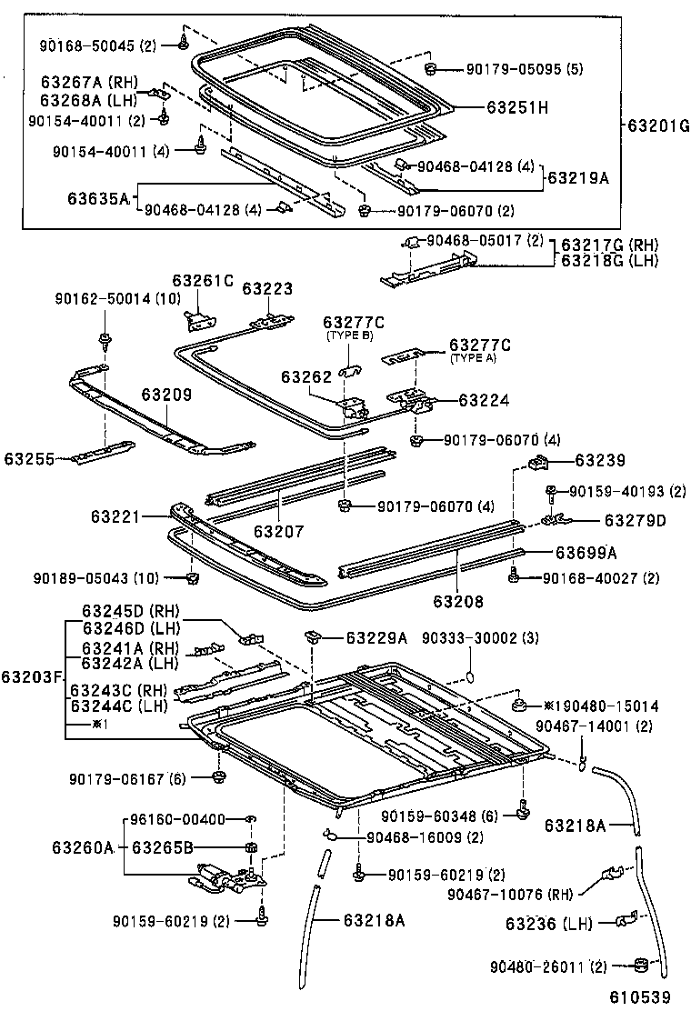 63142-10030 REINFORCEMENT, ROOF PANEL, NO.2 product image