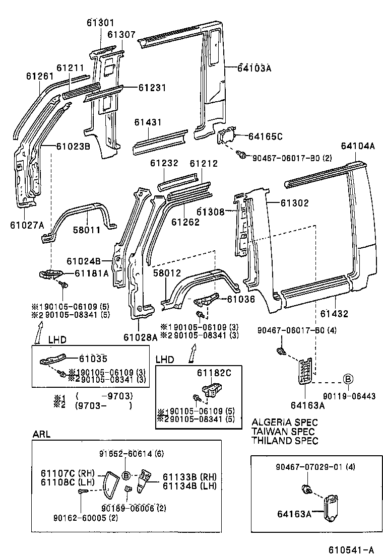 61023-37010 PILLAR SUB-ASSY, FRONT BODY, INNER RH product image