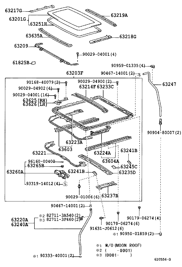 Toyota 63118-30080 SUPPORT, ROOF PANEL, RH