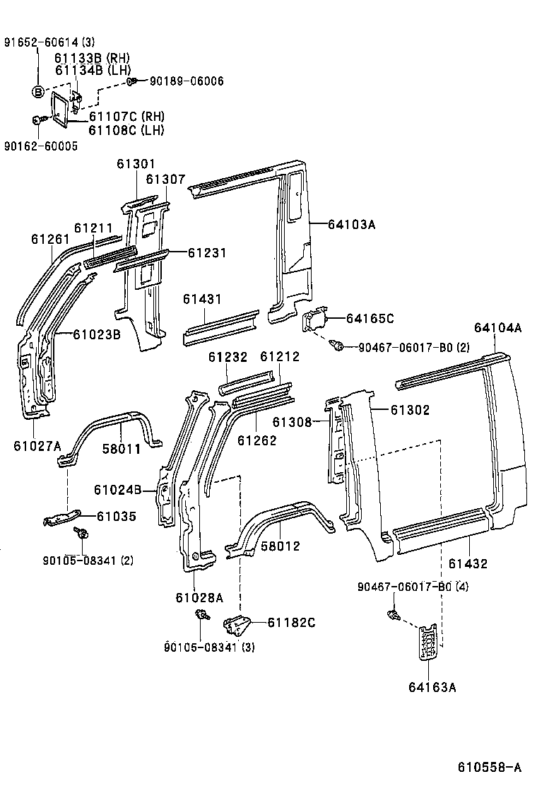 58012-25010 PANEL SUB-ASSY, FRONT FLOOR SIDE, LH product image