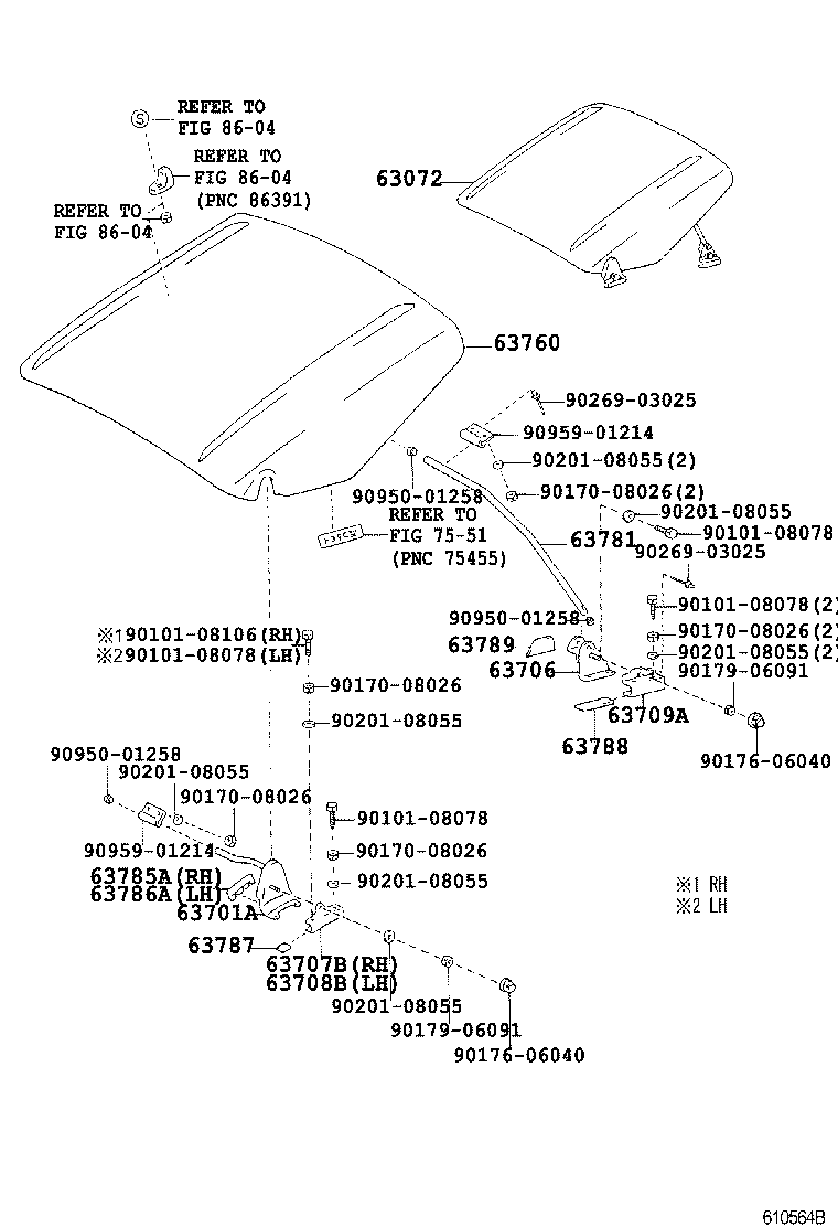 64811-37100 GLASS, BACK WINDOW product image