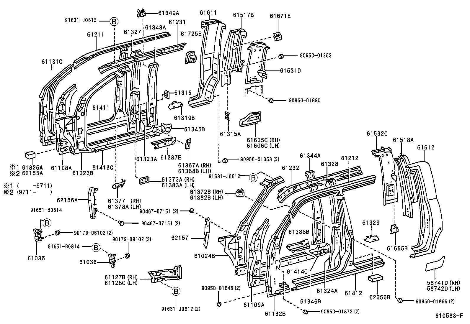 61024-35140 PILLAR SUB-ASSY, FRONT BODY, INNER LH product image