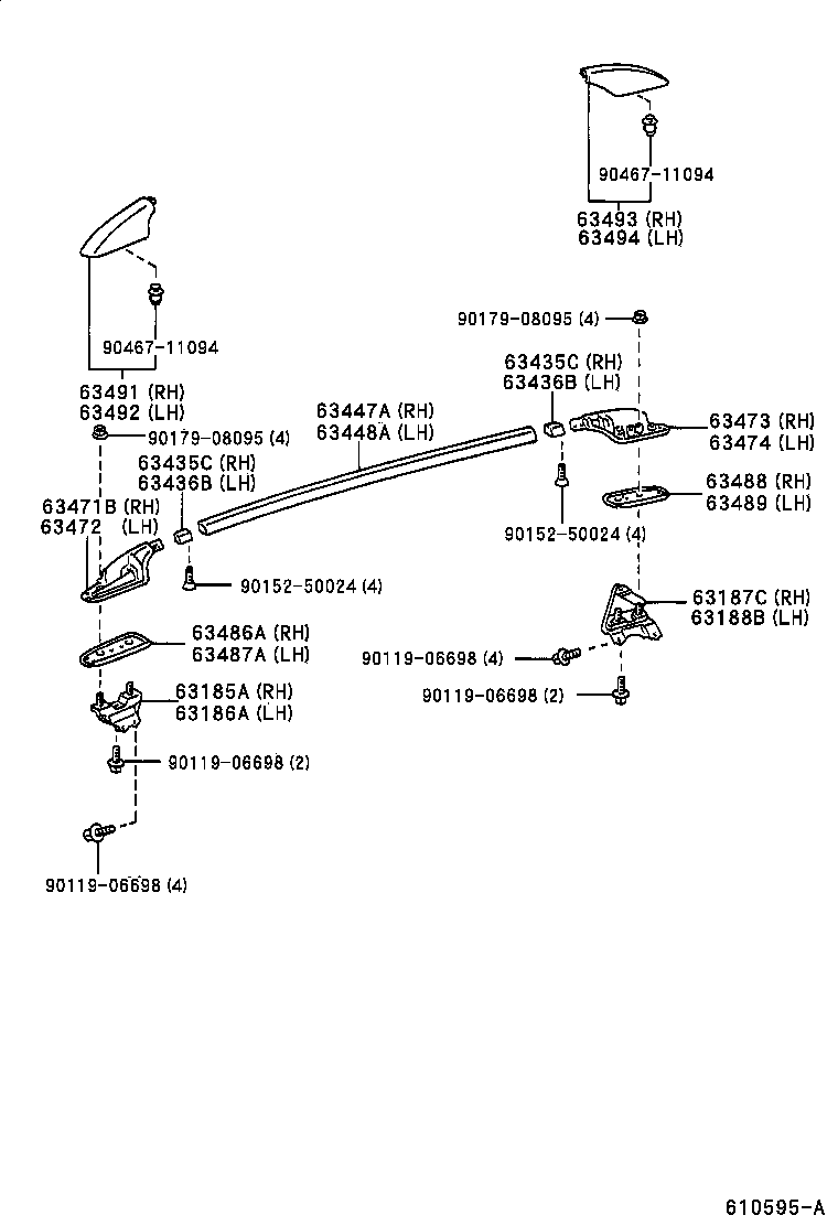 63103-21030 REINFORCEMENT, ROOF PANEL, CENTER product image