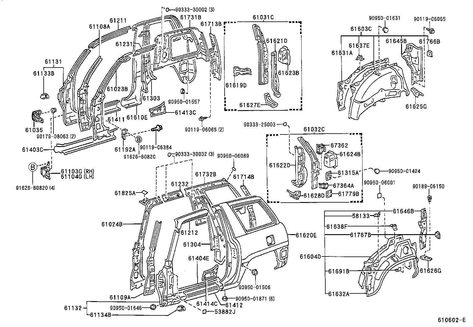 61631-42010 PANEL, QUARTER WHEEL HOUSE, OUTER RH product image