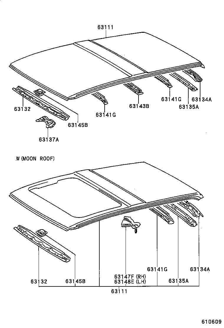 63241-42010 BRACKET, SLIDING ROOF HOUSING FRONT MOUNTING, RH product image