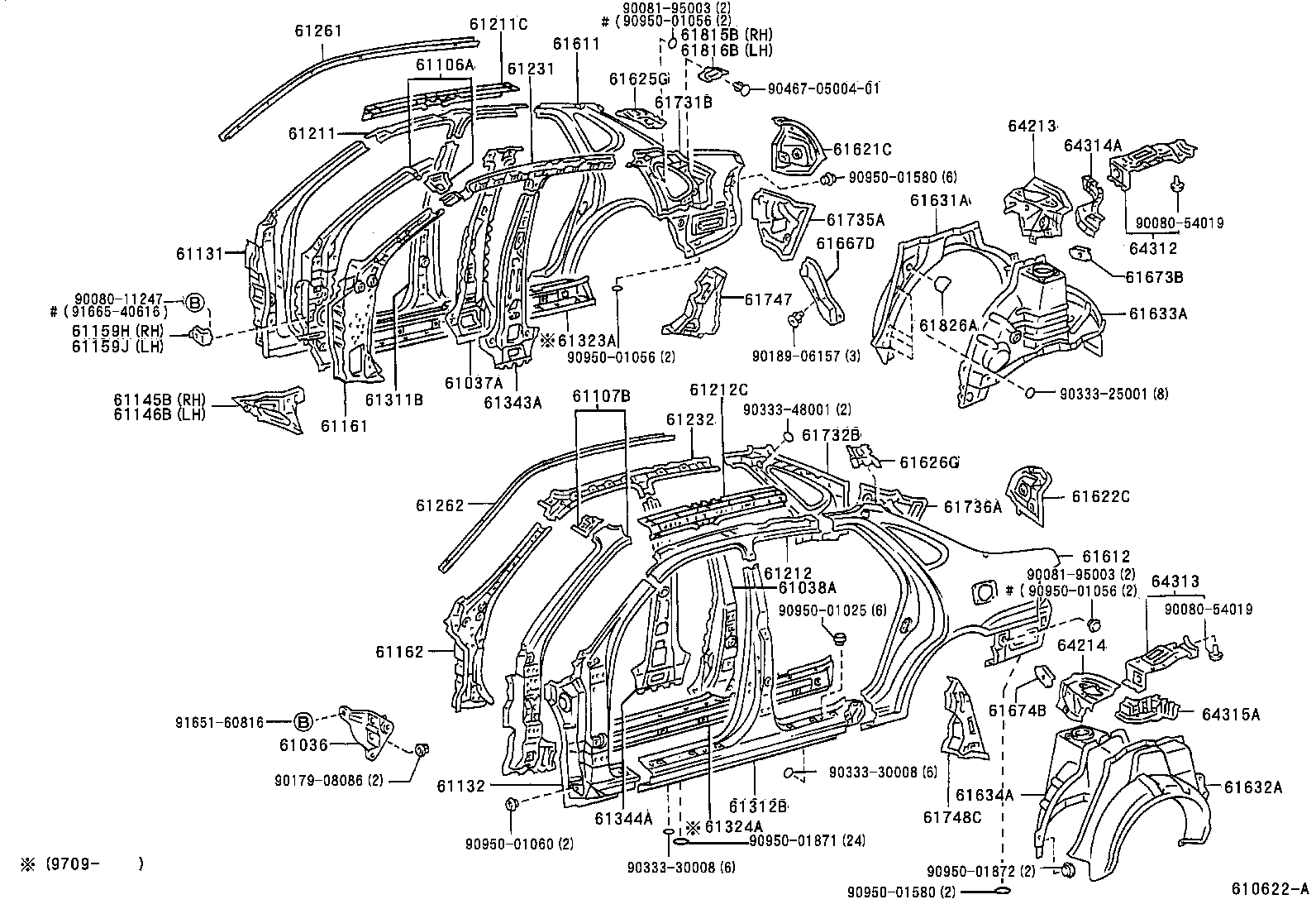 61601-07901 PANEL, QUARTER, RH product image