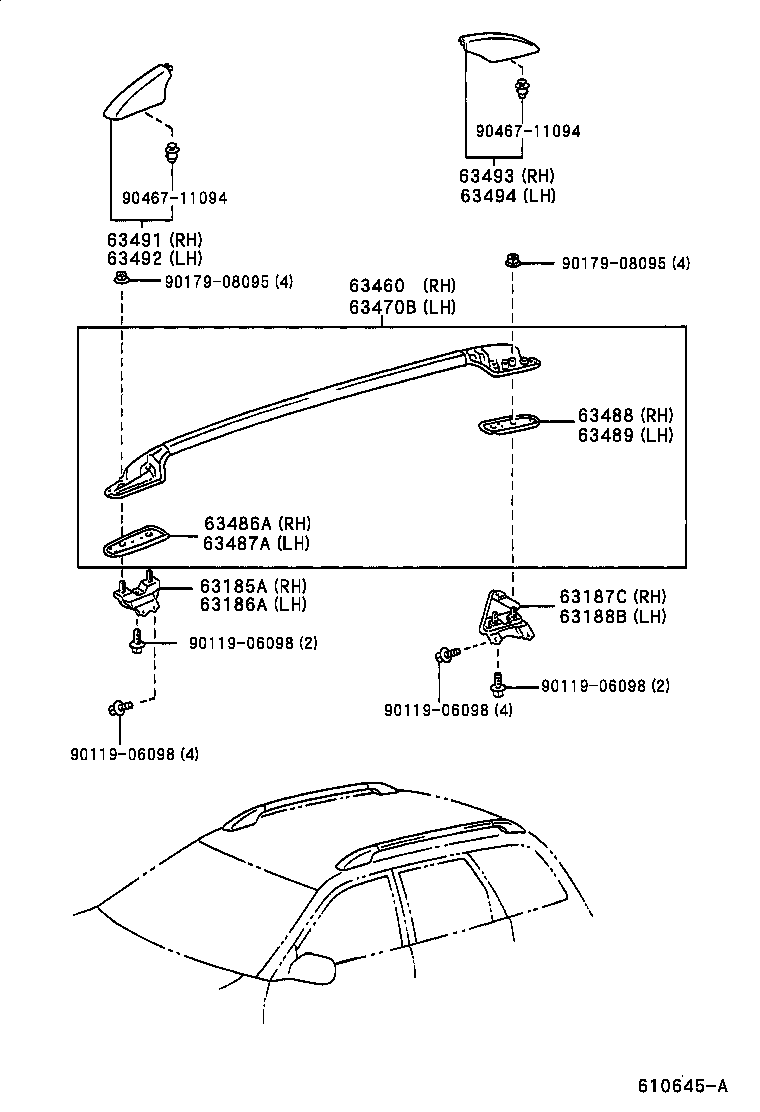 63102-05050 REINFORCEMENT SUB-ASSY, ROOF PANEL, FRONT product image