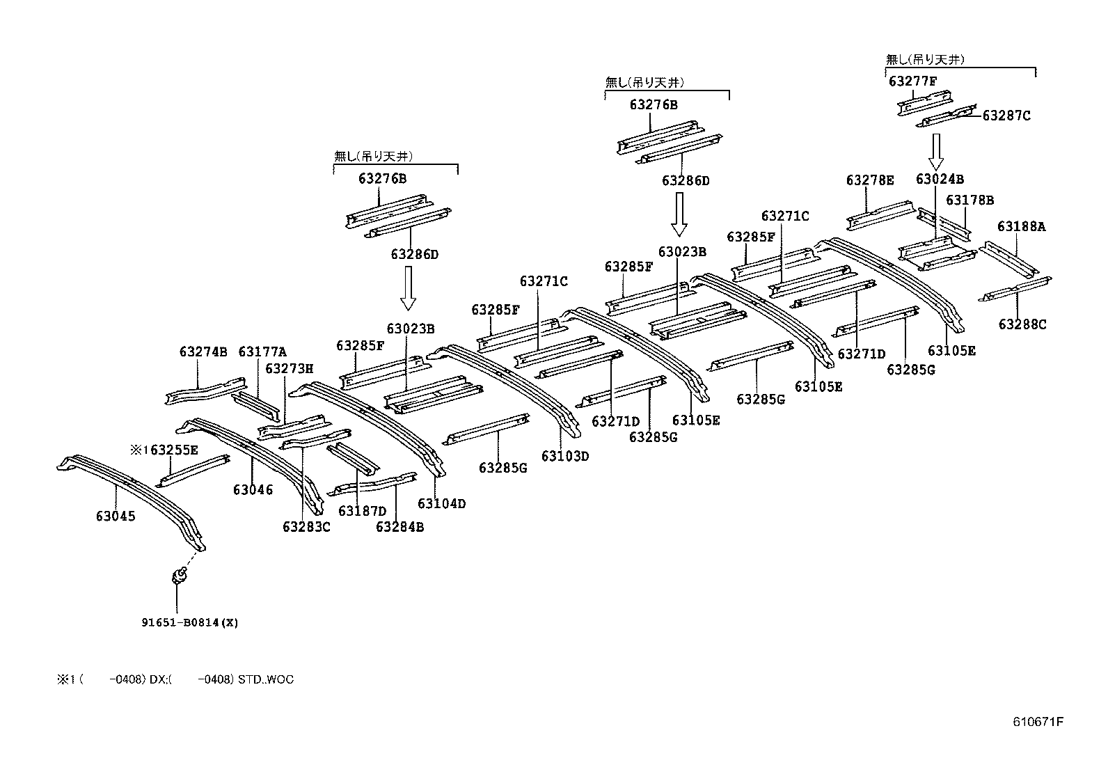 63115-36040 PANEL, ROOF, NO.4 product image