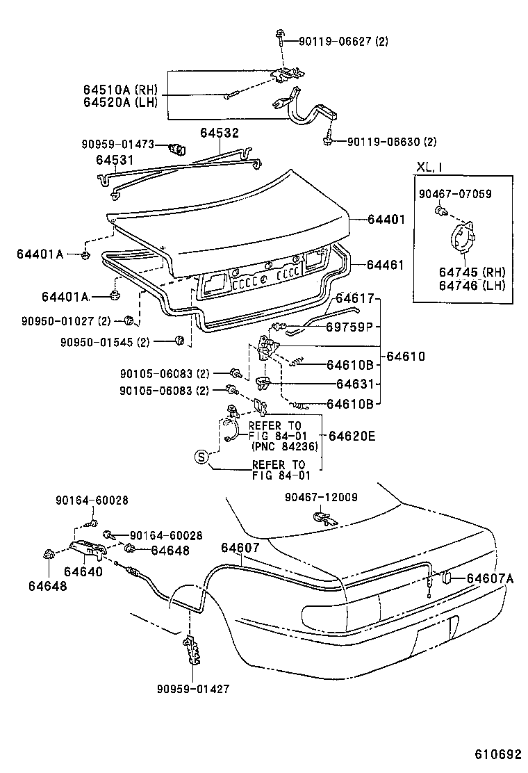 64401-33170 PANEL SUB-ASSY, LUGGAGE COMPARTMENT DOOR product image