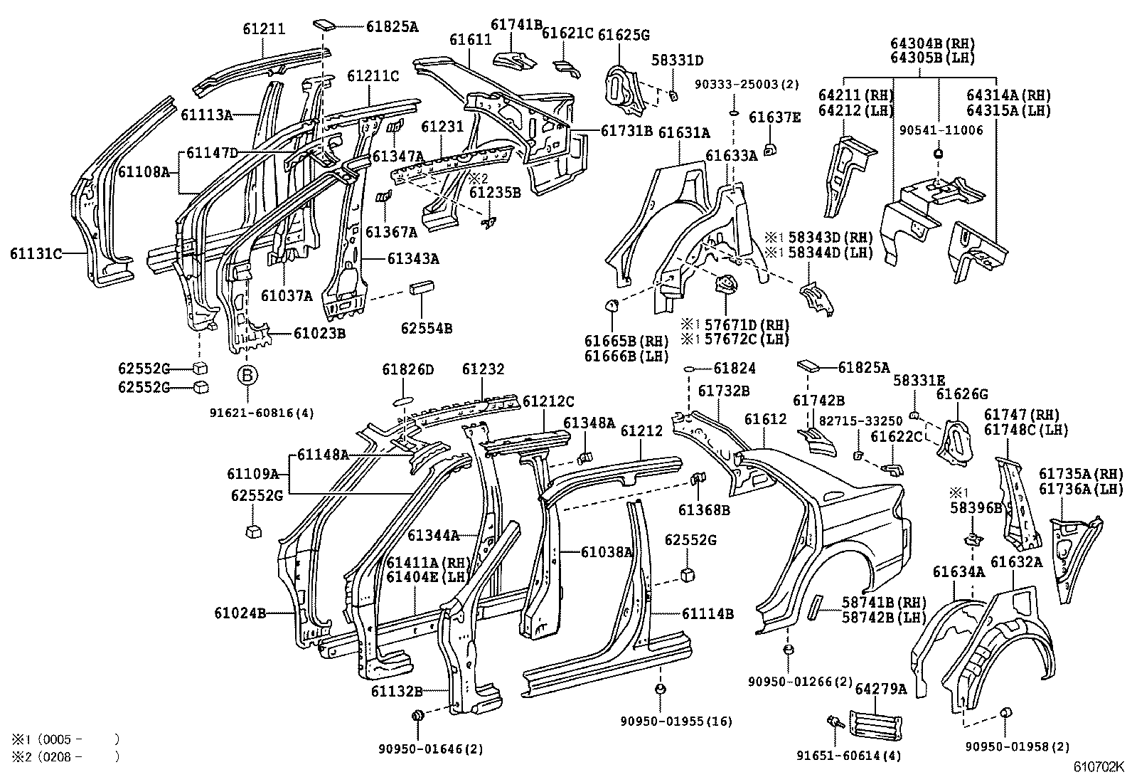 61601-47010 PANEL, QUARTER, RH product image