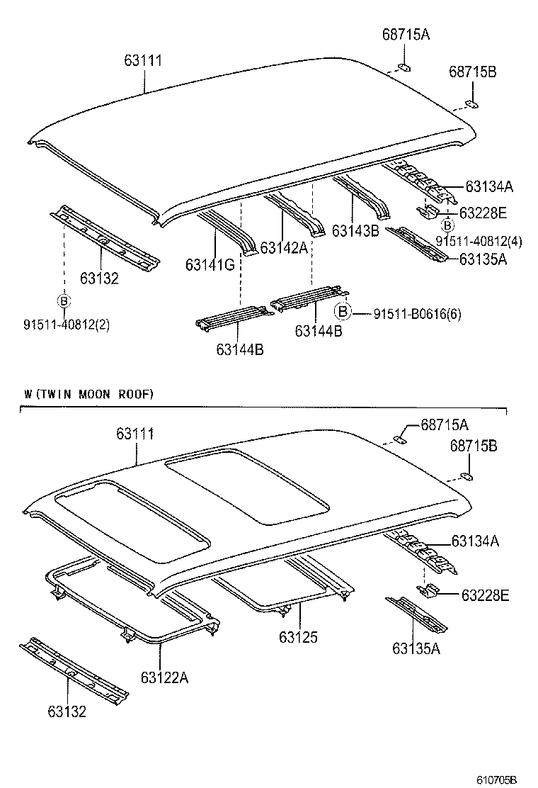 63134-28040 FRAME, BACK DOOR OPENING, UPPER product image