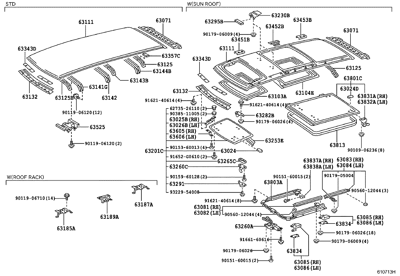 63111-28161 PANEL, ROOF product image