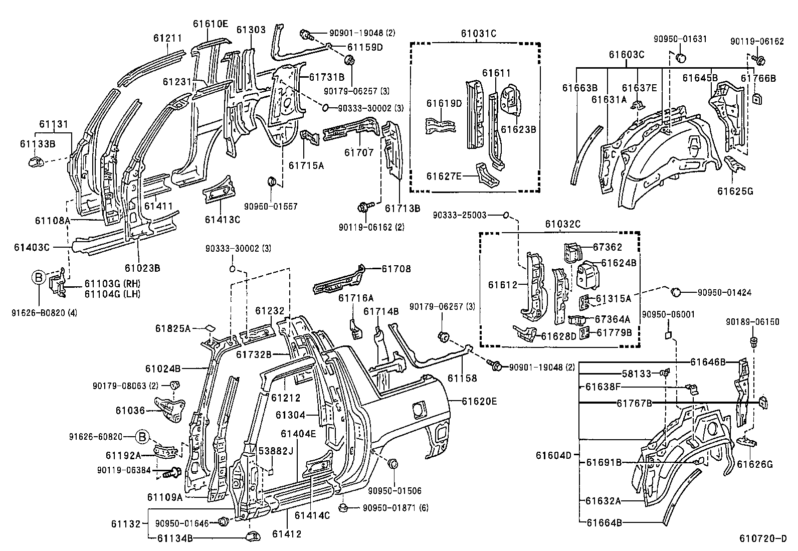 61110-42100 PILLAR, FRONT BODY, UPPER OUTER RH product image