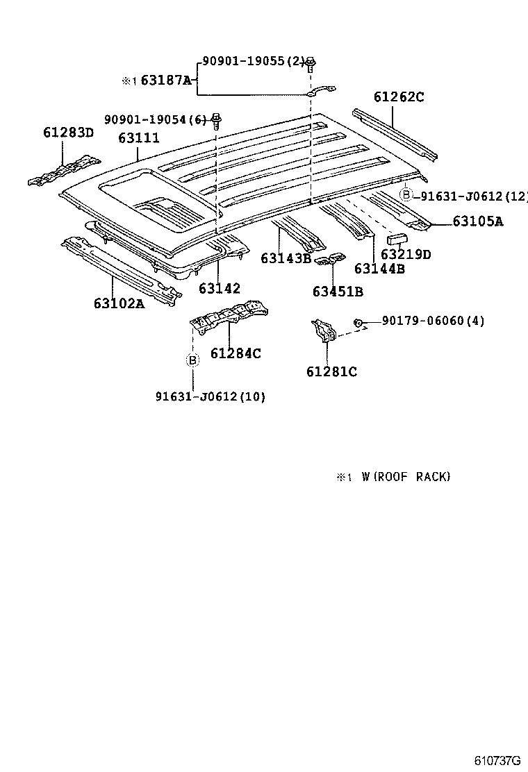 63111-60441 PANEL, ROOF product image