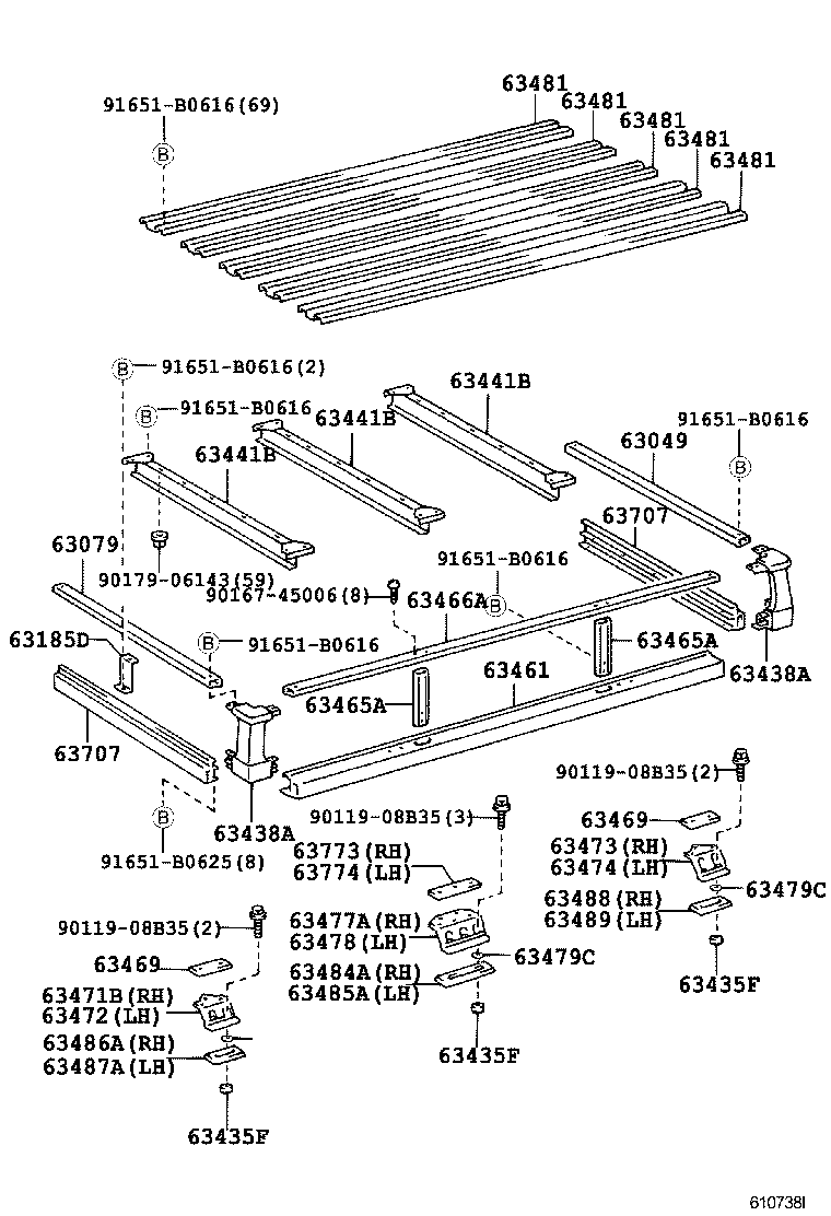 63111-60441 PANEL, ROOF product image