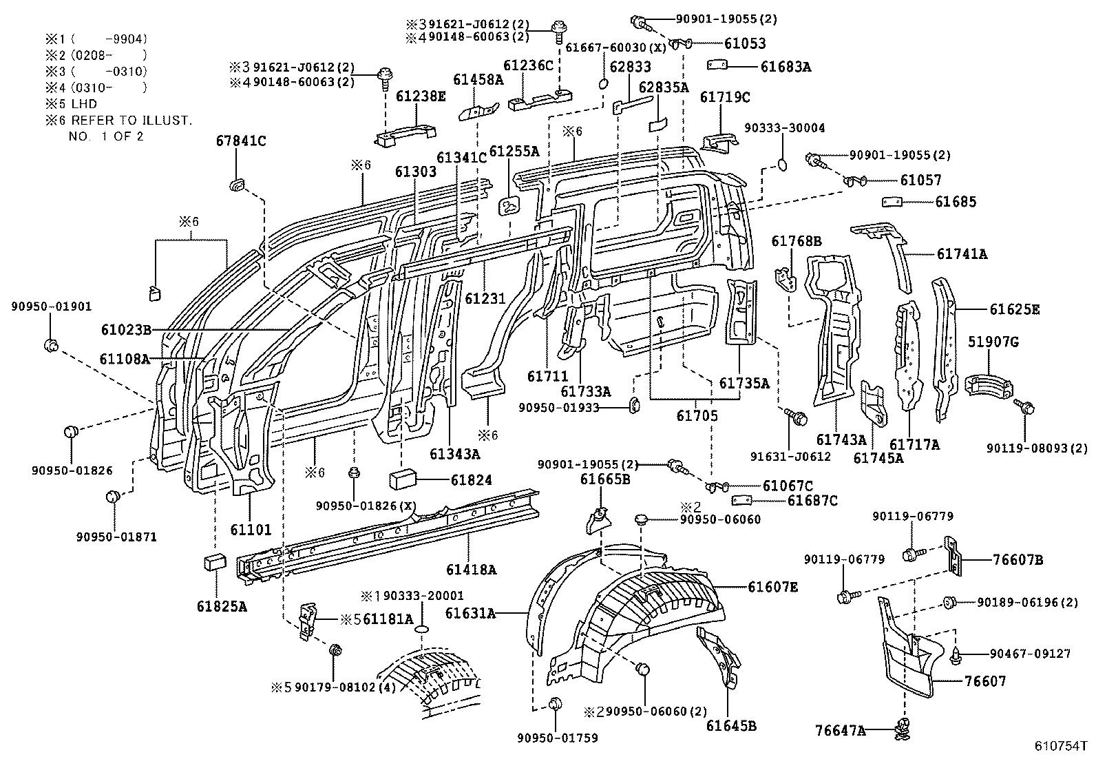 61718-60030 REINFORCEMENT, QUARTER PANEL EXTENSION, LH product image