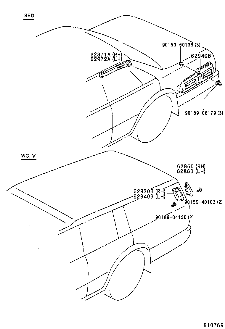 62940-30110 DUCT ASSY, QUARTER VENT, LH product image