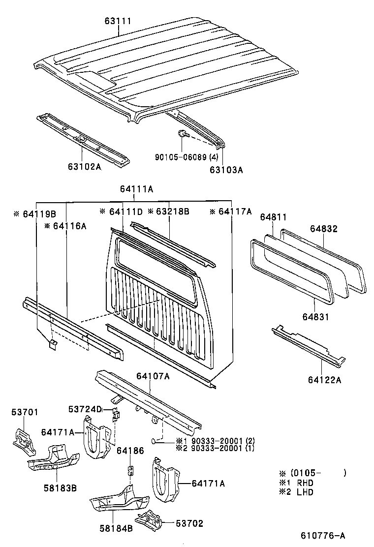 58102-25020 REINFORCEMENT, REAR MOUNTING, RH product image