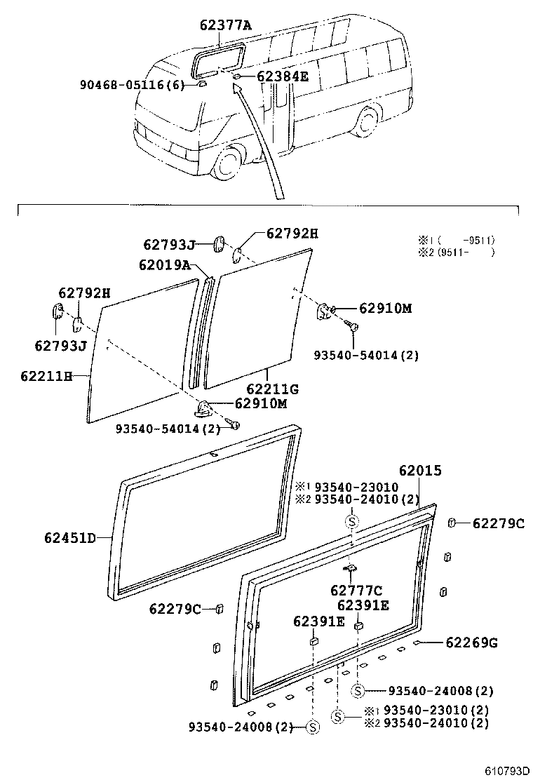 62015-36020 FRAME SUB-ASSY, SIDE WINDOW, RH product image