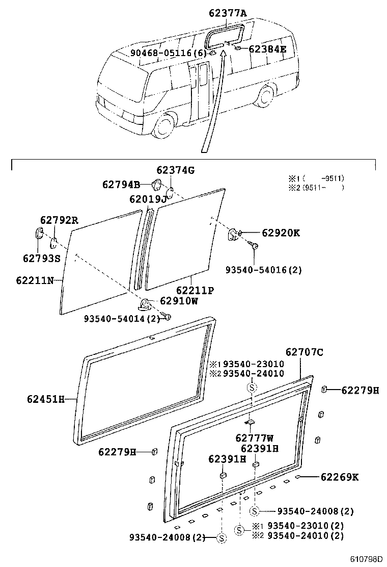 62015-36020 FRAME SUB-ASSY, SIDE WINDOW, RH product image