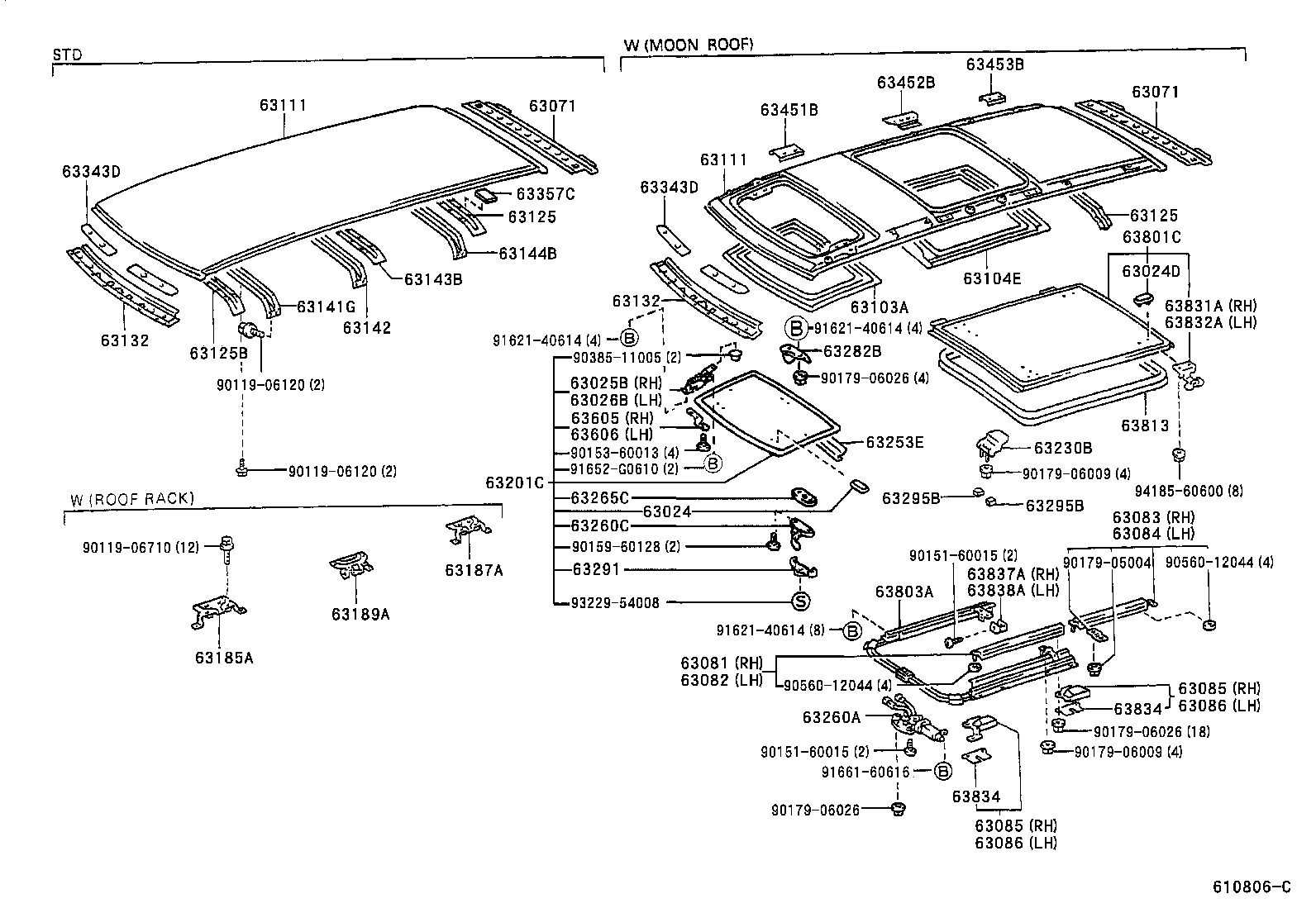 63025-28040 LINK SUB-ASSY, TILT ROOF, RH product image