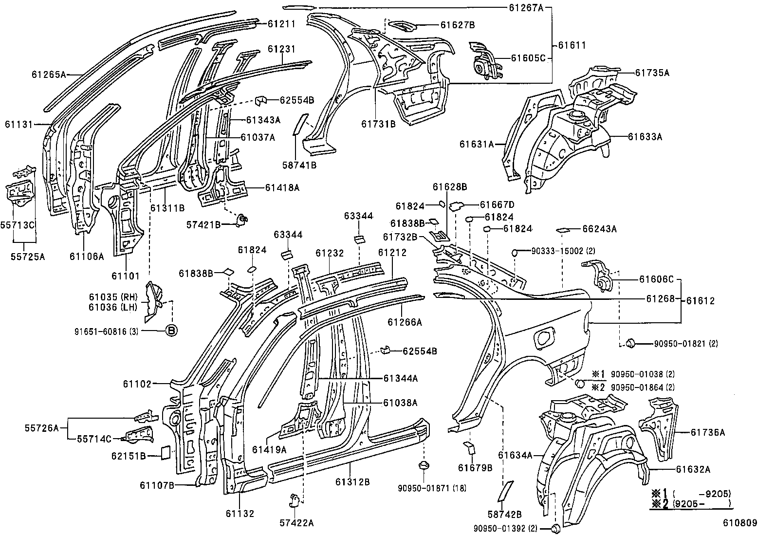 61668-20050 SEAL, QUARTER PANEL product image
